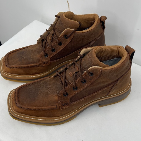 Wrangler Brown Leather Chukka Moc-Toe Boots MENS SIZE 8M NWT main image 6